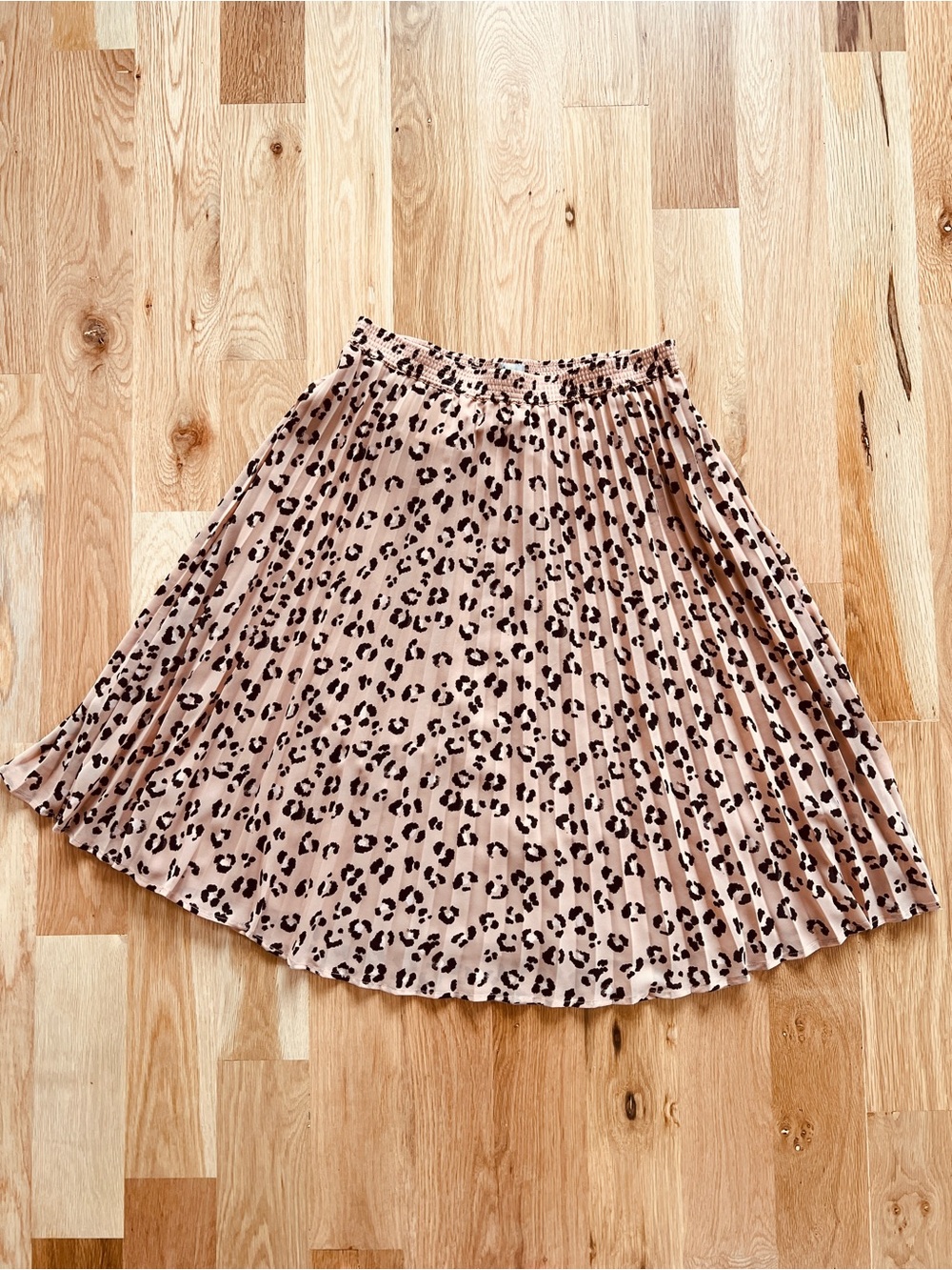 a new day Leopard Print Pleated Skirt - Size Large